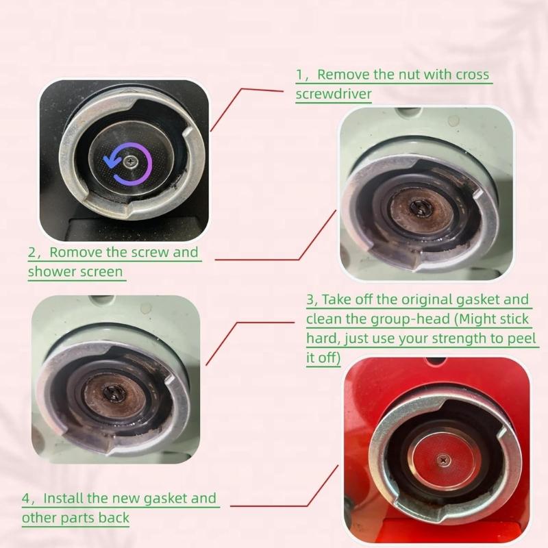 Silicone Brew Head Gasket Silicone Espresso Machine Seal Rings Professional Coffee Accessories for Espresso Machines