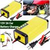 12V 2A Car Battery Charger 240V Smart Electric Motorcycles ChargerLED Display Intelligent Current Voltage Adjustment Repair