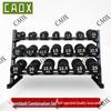 CAOX Commercial Rubber Fixed Dumbbell Set with Rack