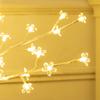Artificial Cherry Tree with 120 LED Lights, Adjustable Brightness, Indoor Decoration, 21x21x150 cm, White