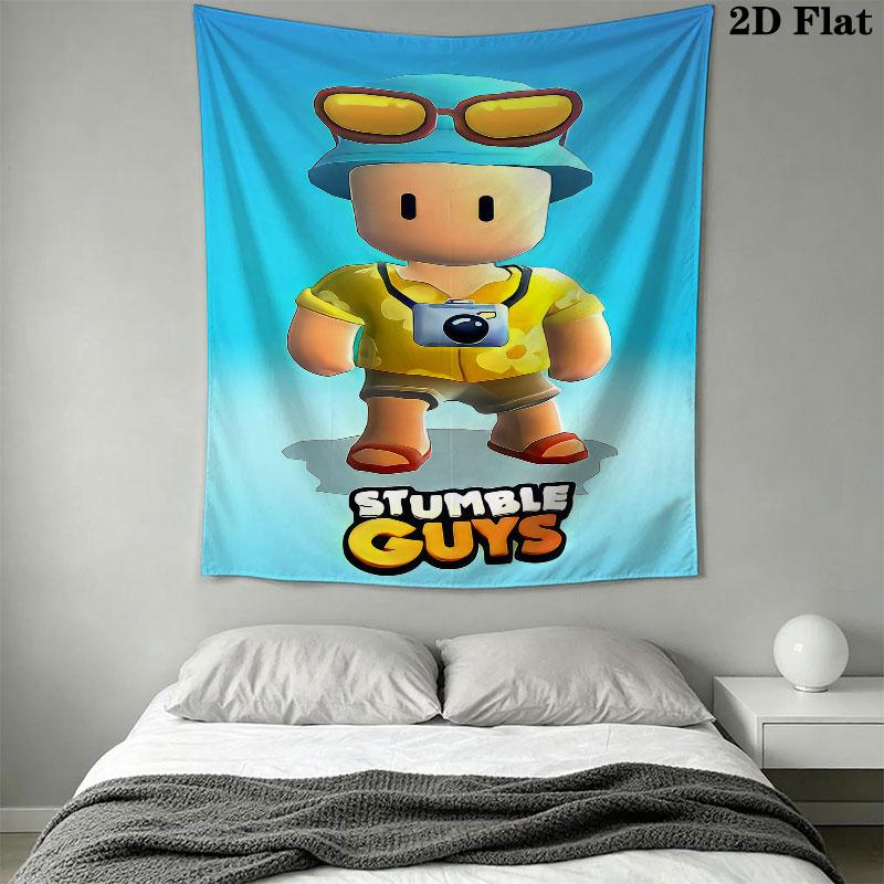 Stumble Guys Tumble Wall Hanging Printed Fabric Blanket Decorative Tapestries for Bedroom Living Room Home Decor