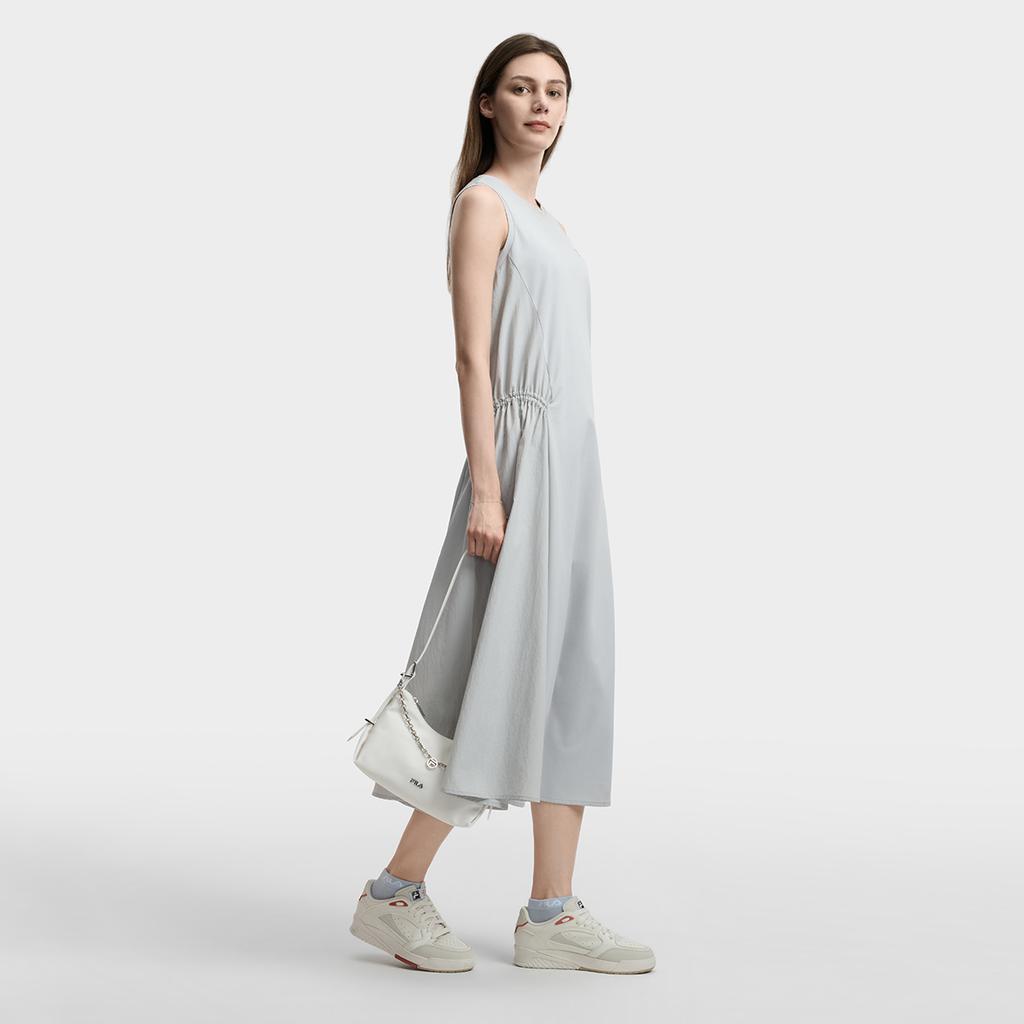 FILA White Contact Cool Simple Fashion Comfortable Sleeveless Dress Women dresses F11W623304F-GY
