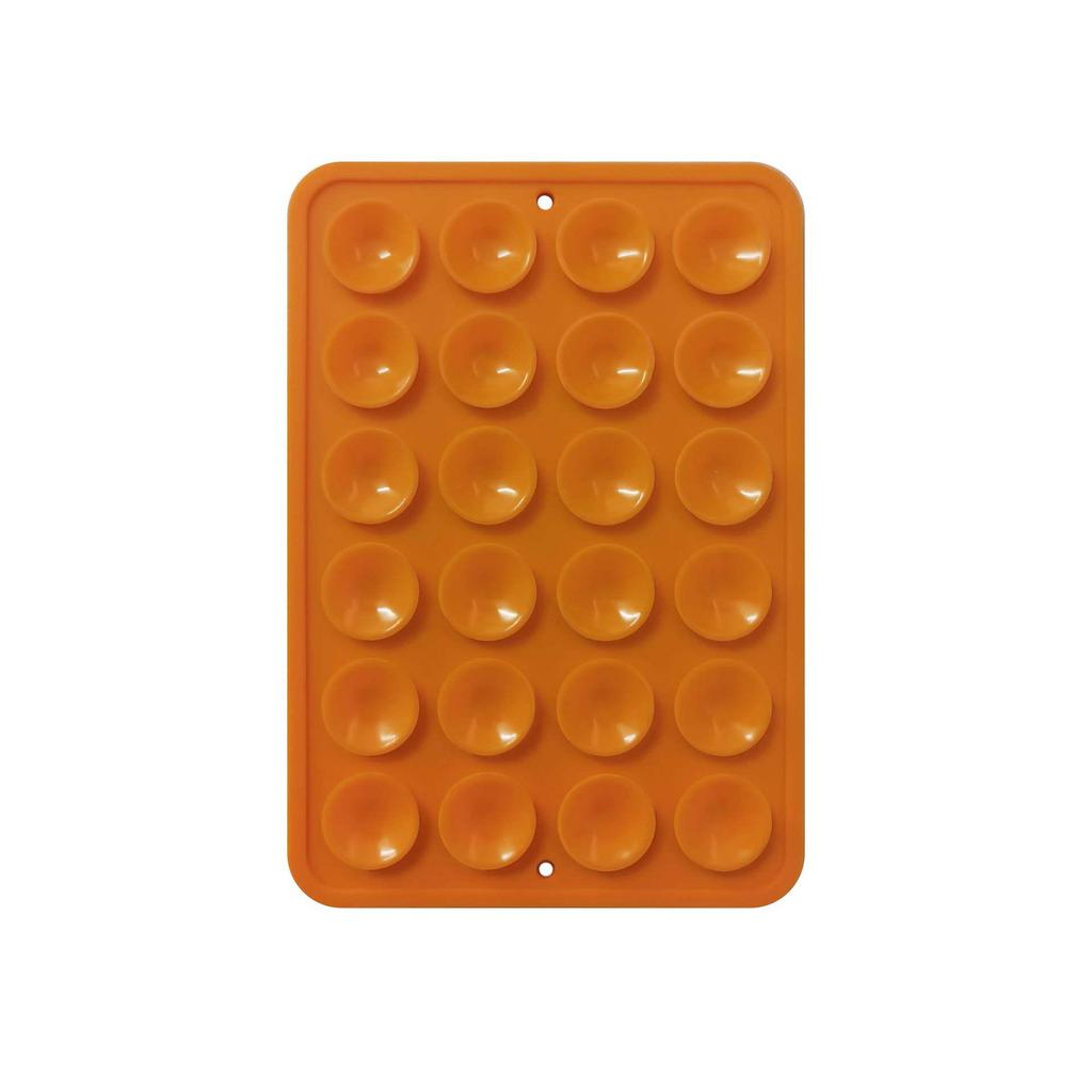 Black Silicone Anti-Slip Phone Stand: 24 Portable, Minimalist Suction Cup Stickers