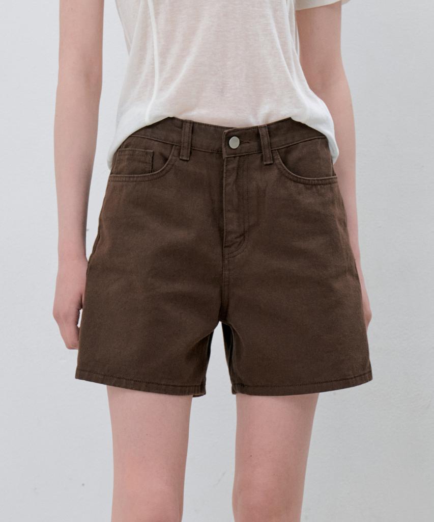 GRASPLAN Basic Cotton Shorts_Brown