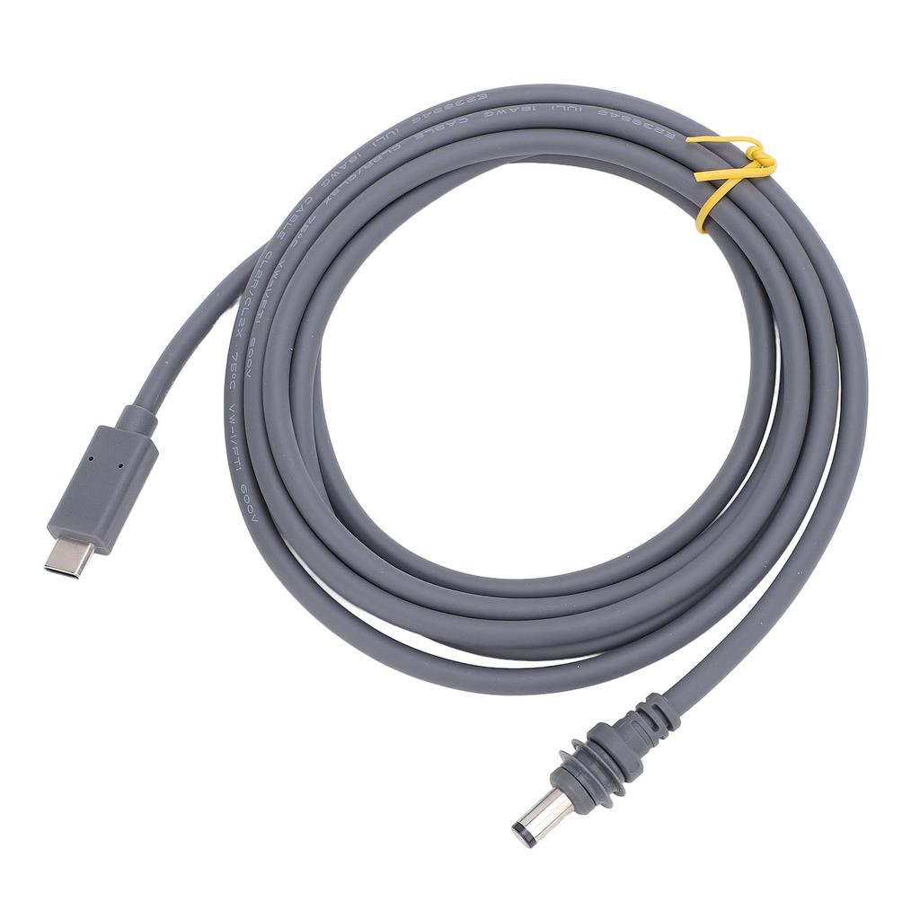 16ft USB C to DC Power Cord Water Resistant Type C Input to DC 20V 5A Barrel Jack Cord for 100W PD