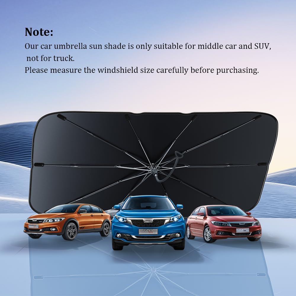 Universal Foldable Car Windshield Sunshade Front Window Sun Protection for SUV Sedan and Van Summer Heat Shield Auto Sun Visor
