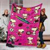 Snoopy Sports Print Flannel Blanket, Soft Warm Lightweight Throw Blanket for Living Room,Sofa Bed Camping Office