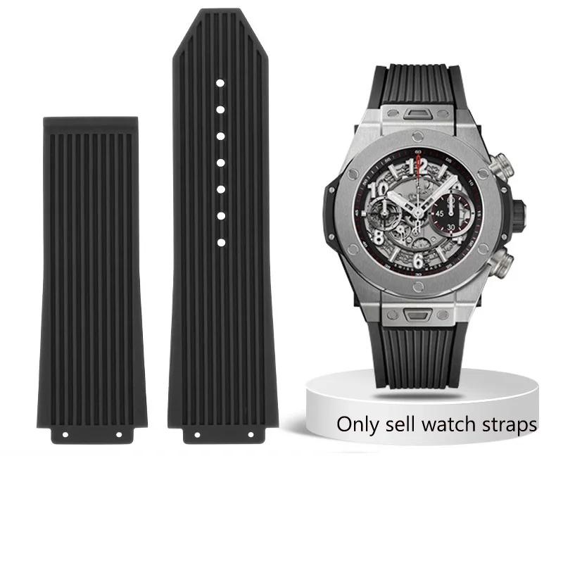 Řemínek pro HUBLOT BIG BANG Silikonový vysoce kvalitní Vodotěsný Pánský Řemínek k hodinkám Řetízkový Hodinky Gumový Náramek řemínek 26*19mm