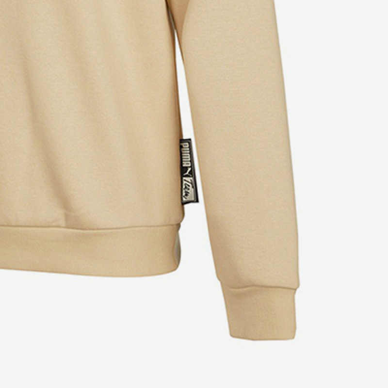 Puma Mikina s potiskem loga s kulatým výstřihem Pánské topy Béžová 534383-20