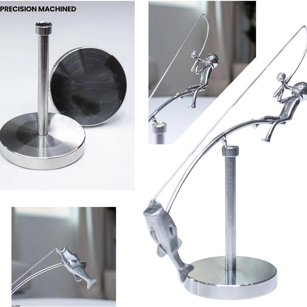 Rybář Ocelová Balanční Socha Hračka Kinetické Umění Tumbler Kinetický, Balancující Dekompresivní Věda Psychologie Domov Kancelář Hračka Stolní Dekorace