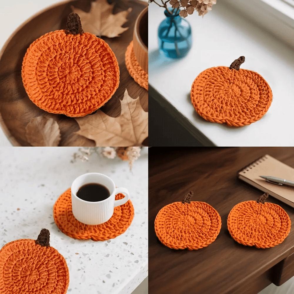 4pcs Handcrafted Handmade Coasters Heat-Resistant Fall Decor New Drink Mats  Home Decor