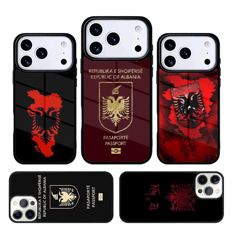 Albania Passport Soft Phone Case Cover for IPhone 11 12 13 14 15 16e 17 Pro Max Coque for IPhone 17 Air
