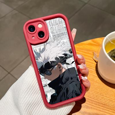 Jujutsu Kaisen Satoru Gojo Pattern Phone Case for iPhone Samsung Galaxy Xiaomi Redmi POCO HUAWEI Honor Shockproof Rubber Soft Flexible Cover Casing