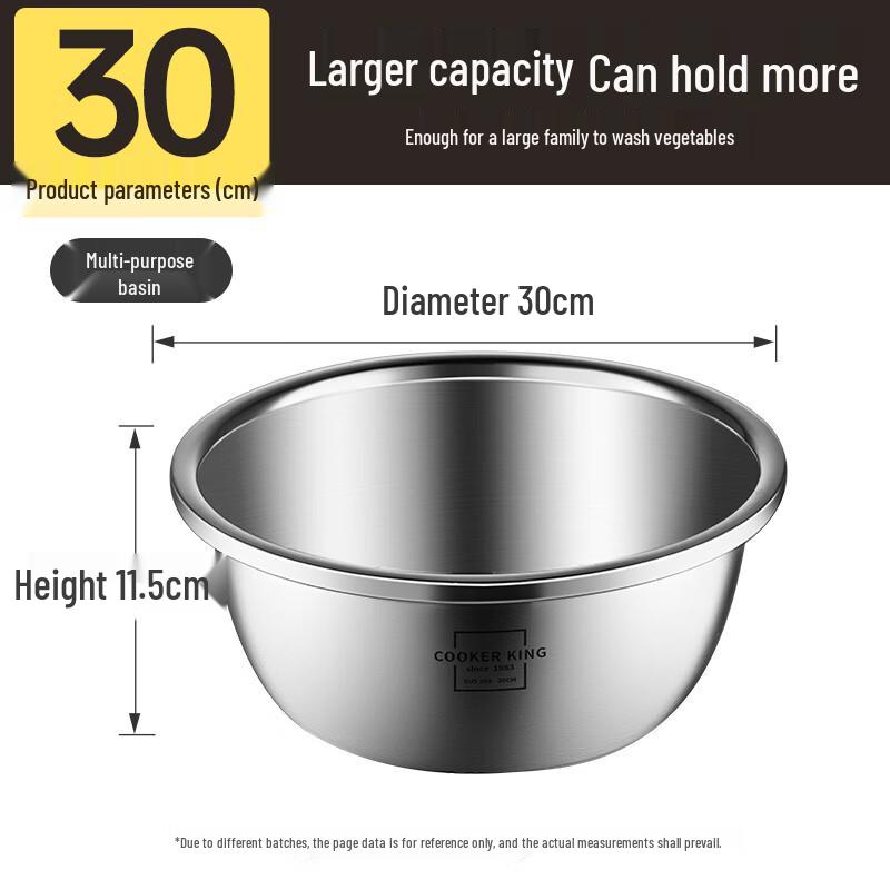 Chui Da Huang 304 Stainless Steel Mixing Bowl