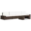 VidaXL Garden Furniture Set 5 Pcs Woven Resin Brown