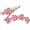 Anello regolabile, floreale rosa, anello aperto, stile femminile, design romantico con fiori di ciliegio, regalo di compleanno o per matrimonio