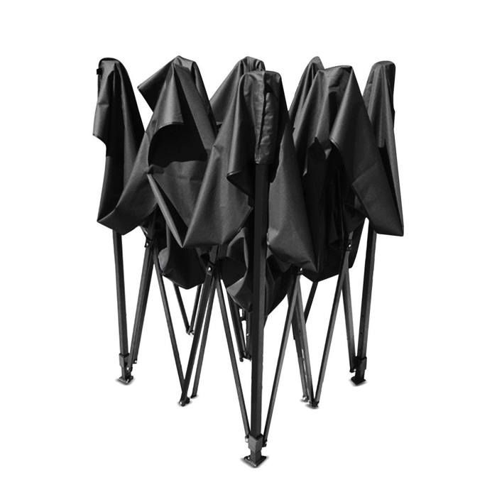 Pavillon pliable - Tourtecs 3x4,5m - Noir - Montage instantané - Protection complète intempéries