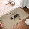 Hey I Just Want to Say Happy Day Crocodile Pattren Front Door Mat Anti-Slip Indoor Doormat Garden Garage Entrance Rug Carpet