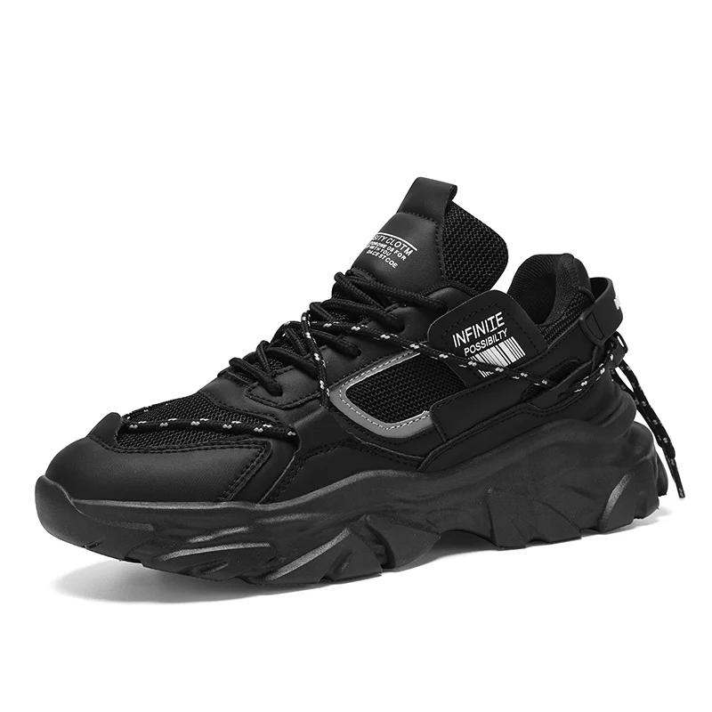 Mens Sneakers Chunky Breathable Low Top Sport Shoes Casual 2024 New Comfortable Walking Running Tennis Shoes for Male