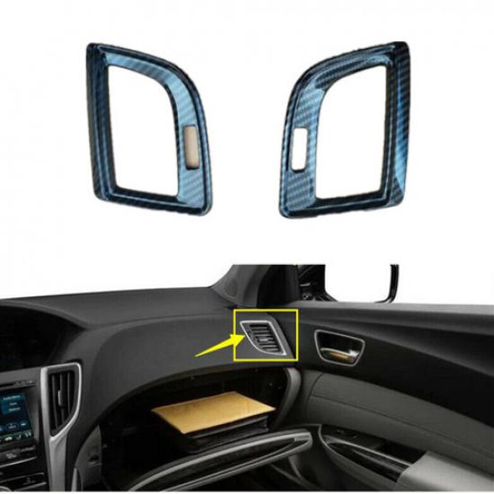 Carbon Fiber 2PCS Front Side Air Outlet Vent Cover Trim For Acura TLX 2015-2022