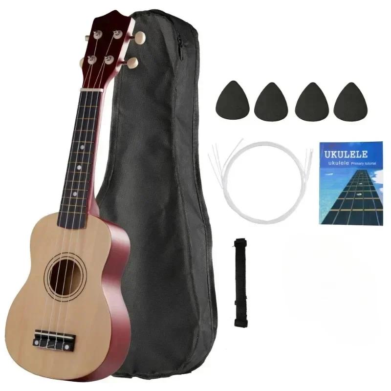 21 Inch Basswood Ukulele 4 Strings Small Acoustic Guitar Musical Instruments for Children Kids Beginners Playing Learning Toy