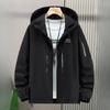 Plus Size11XL 12XL Men's  Hooded Plus Fat  Spliced Top Interchange Jacket Functional Coat
