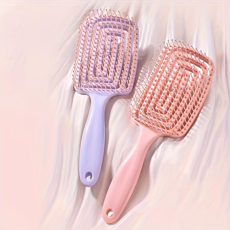 1pc Ergonomic Hollow Out Detangling Hair Brush,Ergonomic Hollow Design with Handle,Gentle on Wet/Dry Hair for All Types