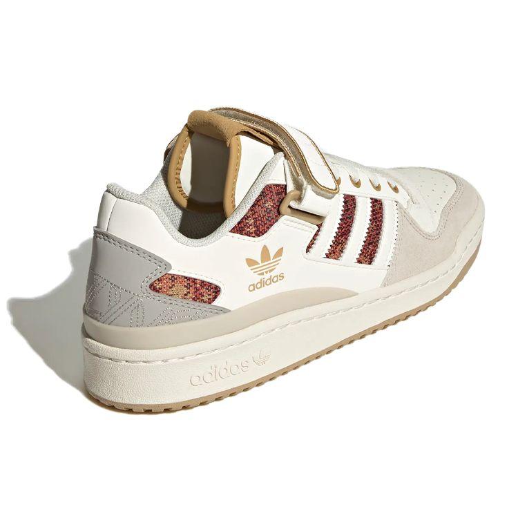 Adidas Originals Forum Low Leather Sneakers Unisex Sneakers White Red Gray HQ4604