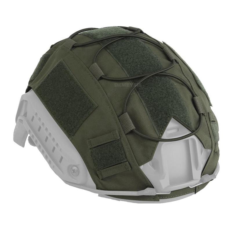 Airsoft Helmüberzug Tarnung Taktisch FAST Helm Stoff Jagd Schießen Helm Zubehör mit Elastischer Kordel Geschwindigkeits Sensoren 6