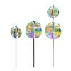 Reflective Windmill Pinwheels with Stakes for Garden Decor Bird Devices Deterrent Scare Birds Away from Yard Patio Farm