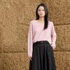 Sweet Basil Women's V-Neck Pullover Long Sleeve Knit Sweater Z1EA54166A