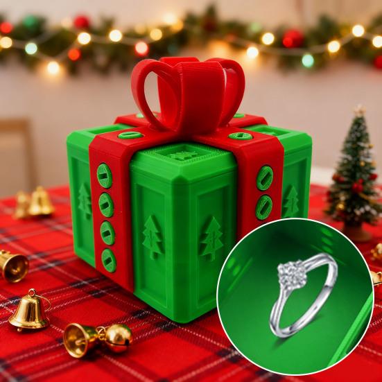 Annoying Gift Box with Screws 3D Printed Puzzle Present Box Prank Screw Challenge Case Home Office Decoration Ornament Christmas Gag Gift