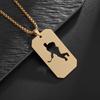 Football stainless steel pendant necklace, personalized hip-hop