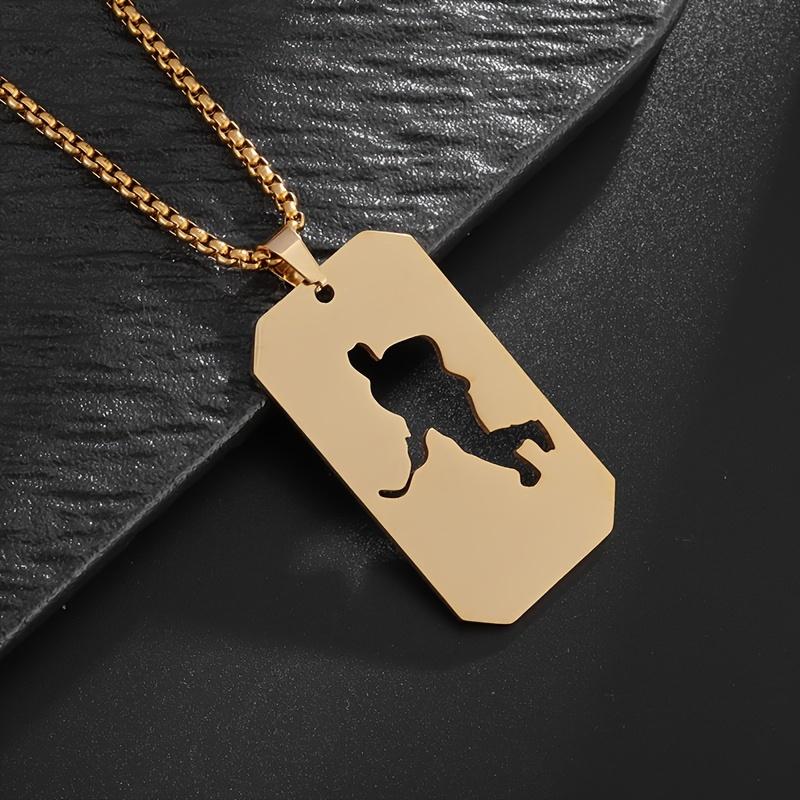 Football stainless steel pendant necklace, personalized hip-hop