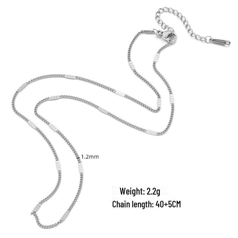 

Модное ожерелье из нержавеющей стали с волнами: Европейский и американский стиль INS для стильной женской хип-хоп моды