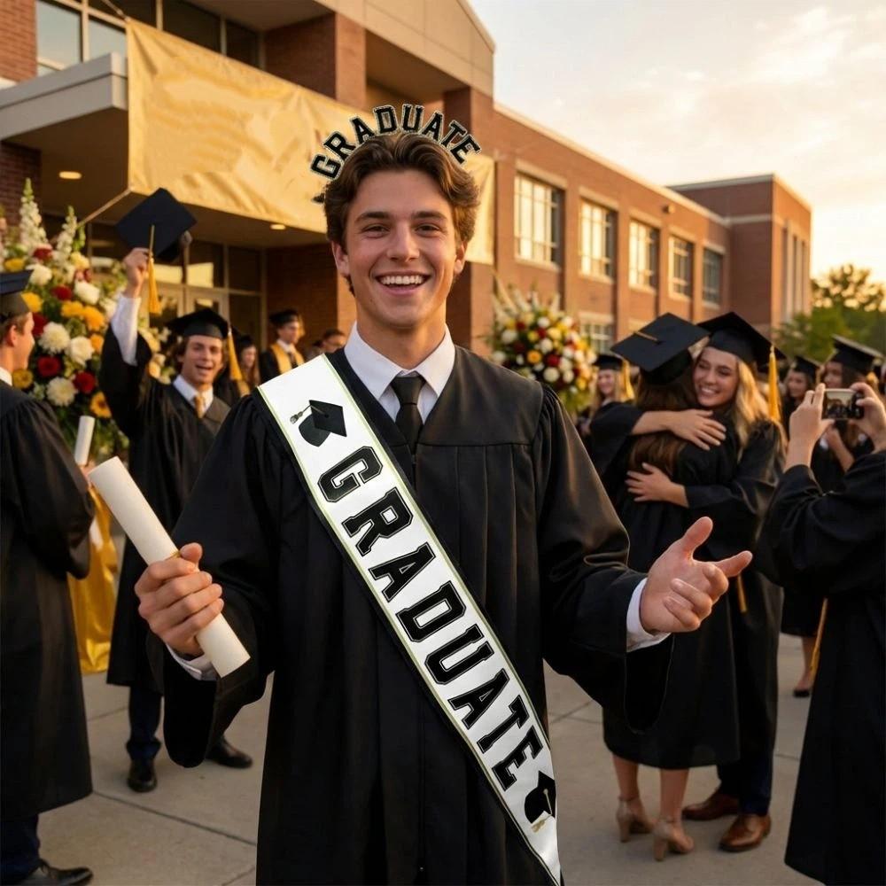 Graduation Theme Graduation Sash Kit Class of 2026 Graduate Sash Belts Etiquette Belt School Party