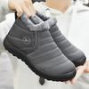 Fashion Cotton Shoes, Winter New Couple Snow Boots with Plush and Thick Cotton Boots, Polyurethane Warm and Casual Walking Shoes