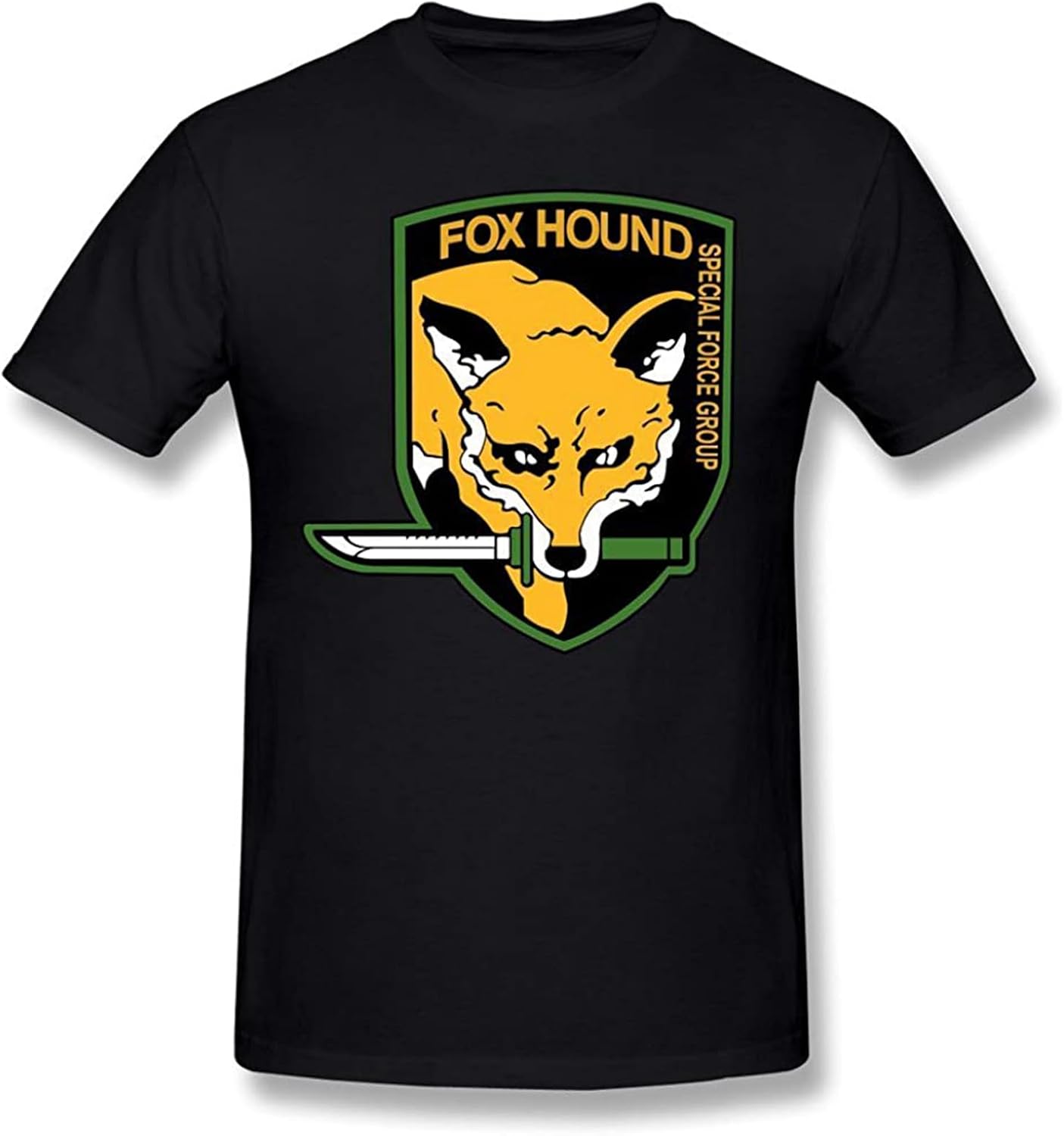 Men s MGS Foxhound Video Game Logo T Shirt Black 3XL чёрный