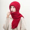 Women's Winter Integrated Knit Beanie & Scarf Set
