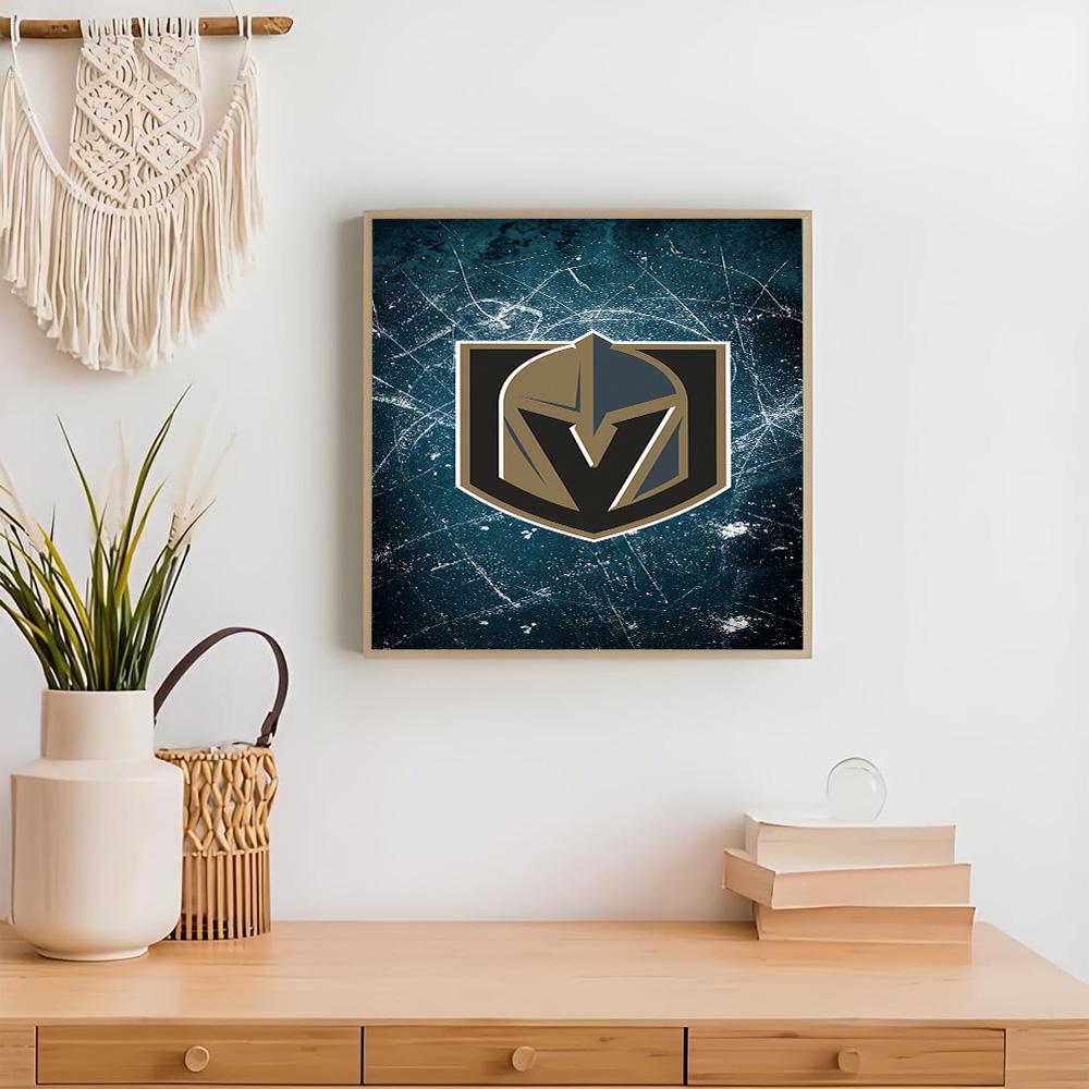Vegas Golden Knights 5D Round Diamond Painting Kit Diamond Embroidery Painting Rhinestones Mosaic Frameless Handwork Decoration Arts