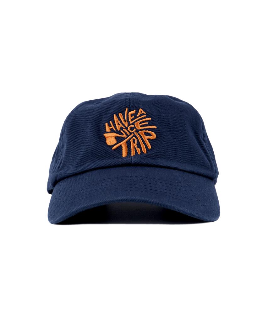 HELLO SUNRISE Hnt Swirl Logo Ball Cap_Deep Blue