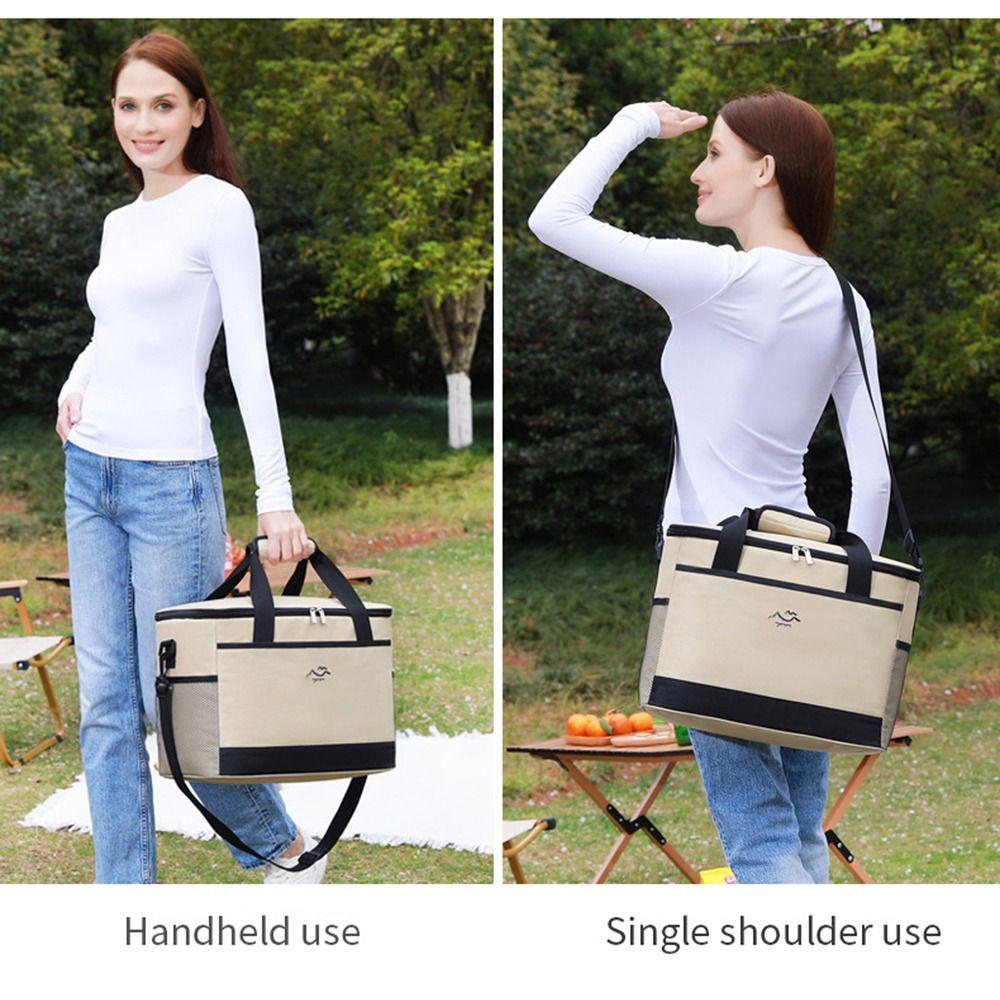 Large Capacity Picnic Bag Waterproof Insulated Tote Bag Food Storage Cooler Bag  Camping