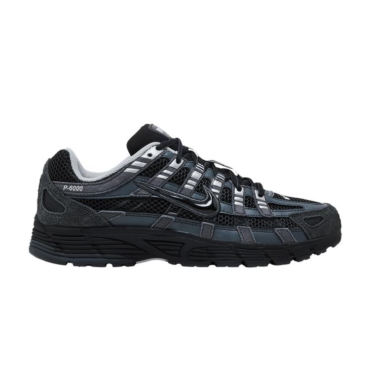 Nike P-6000 Замша Антрацит Металлик Серебро 40