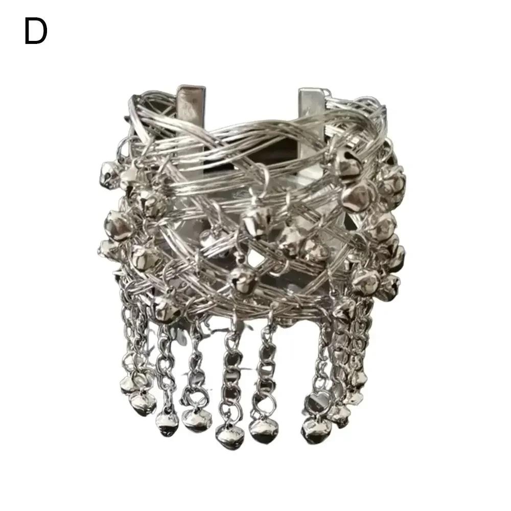 Bohemian Tassel Pendants Charm Upper Bracelet Arm Chain Metal Hollow Out Geometric Pattern Retro Arm Cuff Bangle Body Bracelets