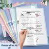 A4 Document Holder Transparent Page Lever Clip Student Organizer
