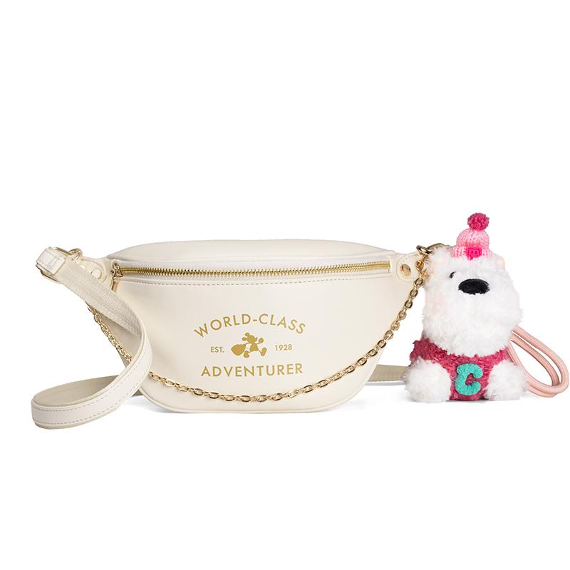 

New Disney Synthetic Leather Crossbody Bag, Shoulder Bag Women s White BMK-72665 66.0*2.5*31.8CM