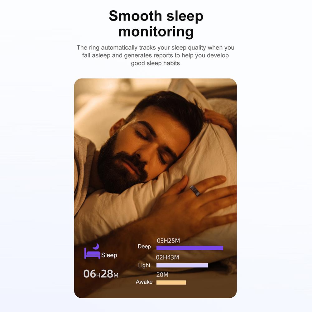 New Smart Ring Fitness Tracker Ring IP68 & 5ATM Waterproof Blood Oxygen Tracker Multi-sport Modes Wearable for Android for IOS