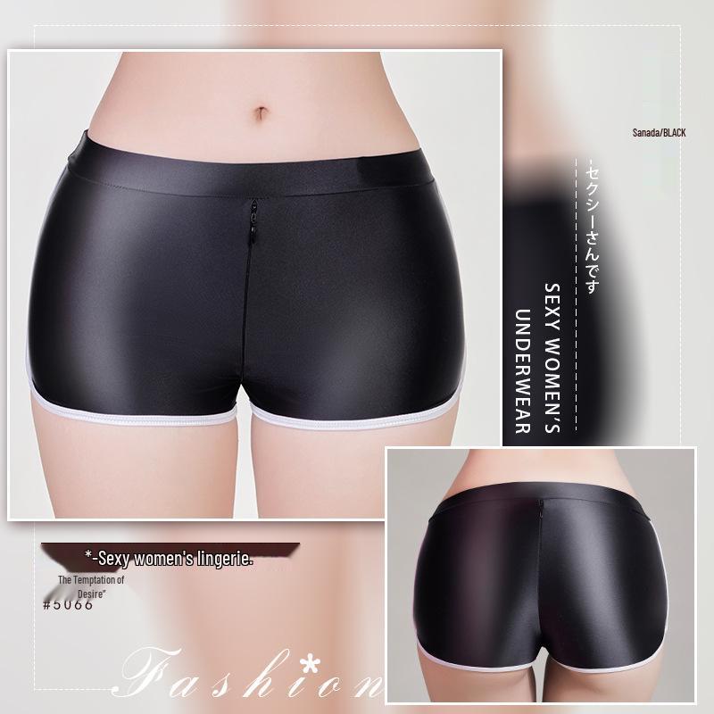 

Высокоэластичные цветные боксеры-брифы с молнией и эффектом лифтинга бедер для женщин One Size чёрный