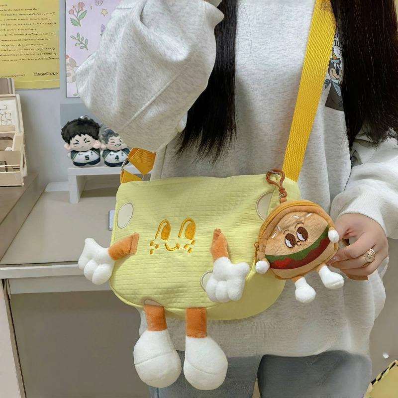 

мода милый сыр женская сумка через плечо нейлон повседневная японская мода колледж стиль мода сумка мессенджер кавайный дизайнерская сумка