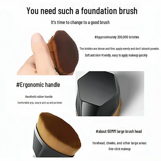 Magic Foundation Brush Set: No. 55 Seamless Petal Design, Non-Absorbent, Portable Makeup Brushes for Flawless Application